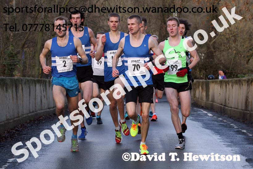 Morpeth Harriers 11k Road Race on New Year's Day. Photo: David T. Hewitson/Sports for All Pics